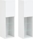 vidaXL Szafki TV, z LED, 2 szt., białe, 30,5x30x102 cm 2