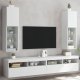 vidaXL Szafki TV, z LED, 2 szt., białe, 30,5x30x102 cm 3