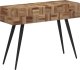 vidaXL Stolik konsolowy, 110x34x80 cm, drewno tekowe z odzysku 10