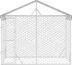 vidaXL Kojec dla psa, z dachem, srebrny, 3x1,5x2,5 m, stal 3