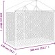 vidaXL Kojec dla psa, z dachem, srebrny, 3x1,5x2,5 m, stal 5