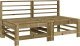 vidaXL Siedziska środkowe z poduszkami, 2 szt., impregnowana sosna 3