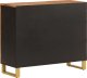 vidaXL Szafka, brązowo-czarna, 90x33,5x75 cm, lite drewno mango 6