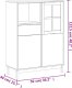 vidaXL Kredens z przeszklonymi drzwiami FLAM, 92x40x122,5 cm, sosna 10