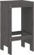 vidaXL Stołki barowe, 2 szt., szare, 40x36x75 cm, lite drewno sosnowe 6