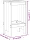 vidaXL Stołki barowe, 2 szt., szare, 40x36x75 cm, lite drewno sosnowe 9