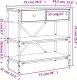vidaXL Stolik konsolowy, czarny, 75x34,5x75 cm 11