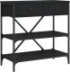 vidaXL Stolik konsolowy, czarny, 75x34,5x75 cm 2