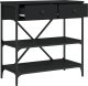 vidaXL Stolik konsolowy, czarny, 75x34,5x75 cm 8