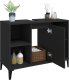 vidaXL Szafka pod umywalkę, czarna, 80x33x60 cm 5