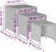vidaXL Stoliki wsuwane pod siebie, 3 szt., czarne, rattan PE 7