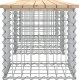 vidaXL Ławka ogrodowa z gabionem, 203x44x42 cm, lite drewno sosnowe 4
