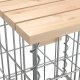 vidaXL Ławka ogrodowa, gabion, 103x31x42 cm, lite drewno sosnowe 5