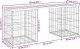 vidaXL Ławka ogrodowa, gabion, 103x31x42 cm, lite drewno sosnowe 7