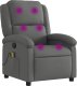 vidaXL Rozkładany fotel masujący, ciemnoszary, obity tkaniną 2