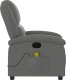 vidaXL Rozkładany fotel masujący, ciemnoszary, obity tkaniną 5