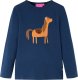 vidaXL Koszulka dziecięca z długimi rękawami, granatowa, 128 1