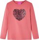 vidaXL Koszulka dziecięca z długimi rękawami, stary róż, 92 1