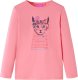 vidaXL Koszulka dziecięca z długimi rękawami, różowa, 104 1