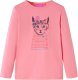 vidaXL Koszulka dziecięca z długimi rękawami, różowa, 128 1