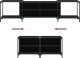 vidaXL Szafka pod TV, czarna, 203x37x50 cm 7