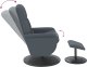 vidaXL Rozkładany fotel masujący z podnóżkiem, ciemnoszary, aksamit 7