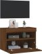 vidaXL Ścienna szafka TV z LED, brązowy dąb, 60x30x40 cm 7