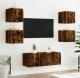 vidaXL Ścienna szafka TV z LED, przydymiony dąb, 30,5x35x30 cm 5