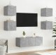 vidaXL Ścienna szafka TV z LED, szarość betonu, 30,5x35x30 cm 5