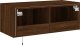 vidaXL Ścienna szafka TV z LED, brązowy dąb, 80x35x31 cm 11
