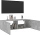 vidaXL Ścienna szafka TV z LED, szarość betonu, 100x35x31 cm 8