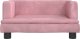 vidaXL Sofa dla dzieci, różowa, 60x40x30 cm, aksamit 2