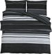 vidaXL Zestaw pościeli, czarno-biały, 240x220 cm, bawełna 2