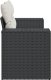 vidaXL Sofa ogrodowa z poduszkami, 2-osobowa, czarna, polirattan 4