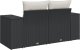 vidaXL Sofa ogrodowa z poduszkami, 2-osobowa, czarna, polirattan 5