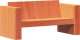 vidaXL Sofa ogrodowa, 2-osobowa, woskowy brąz, 134x60x62 cm, sosnowa 2