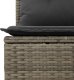vidaXL 3-osobowa sofa ogrodowa z poduszkami, szara, polirattan 6