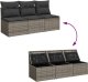 vidaXL 3-osobowa sofa ogrodowa z poduszkami, szara, polirattan 8