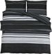 vidaXL Zestaw pościeli, czarno-biały, 200x220 cm, bawełna 2