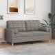 vidaXL 2-osobowa sofa z poduszkami, taupe, 140 cm, tkanina 1