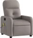 vidaXL Rozkładany fotel masujący, taupe, obity tkaniną 2