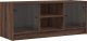 vidaXL Szafka TV ze szklanymi drzwiami, brązowy dąb, 102x37x42 cm 2