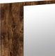 vidaXL Szafka łazienkowa z lustrem i LED, opalany dąb, 90x12x45, akryl 9
