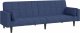 vidaXL 2-osobowa kanapa, 2 poduszki, niebieska, tapicerowana tkaniną 2