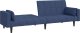 vidaXL 2-osobowa kanapa, 2 poduszki, niebieska, tapicerowana tkaniną 4