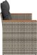 vidaXL Sofa ogrodowa z poduszkami, 2-osobowa, szara, polirattan 4