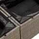 vidaXL Sofa ogrodowa z poduszkami, 2-osobowa, szara, polirattan 7