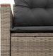 vidaXL Sofa ogrodowa z poduszkami, 2-osobowa, szara, polirattan 8