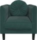 vidaXL Fotel z poduszką, ciemnozielony, aksamit 4