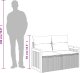 vidaXL Sofa ogrodowa z poduszkami, 2-osobowa, beż, polirattan 8
